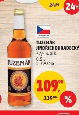 TUZEMÁK JINDŘICHOHRADECKÝ 37,5 % alk. 0,5 l - Penny Market aktualniletaky.eu