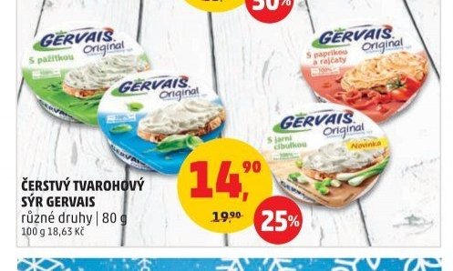 Čerstvý tvarohový sýr Gervais - Penny Market aktualniletaky.eu