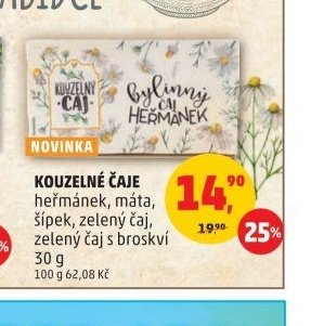 KOUZELNÉ ČAJE heřmánek, máta, šípek, zelený čaj, zelený čaj s broskví - Penny Market aktualniletaky.eu