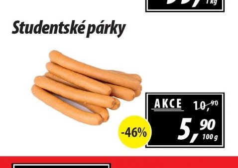 Studentské párky - ZEMAN maso - uzeniny aktualniletaky.eu