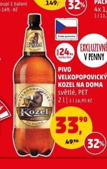 Pivo Velkopopovický Kozel na doma - Penny Market aktualniletaky.eu
