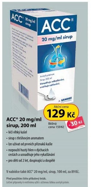 ACC 20 mg/ml sirup, 200 ml - Dr. Max aktualniletaky.eu