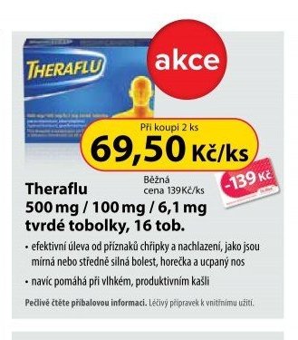 Theraflu 500 mg / 100 mg / 6,1 mg tvrdé tobolky, 10 tob. - Dr. Max aktualniletaky.eu