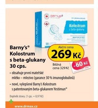 Barny's Kolostrum s beta-glukany 30 cps.