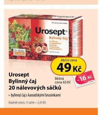 Urosept Bylinný čaj 20 nálevových sáčků - Dr. Max aktualniletaky.eu