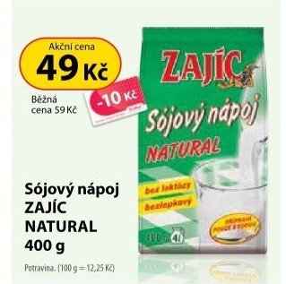 Sójový nápoj ZAJÍC NATURAL 400 g