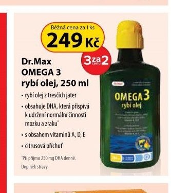 Dr.Max OMEGA 3 rybí olej, 250 ml