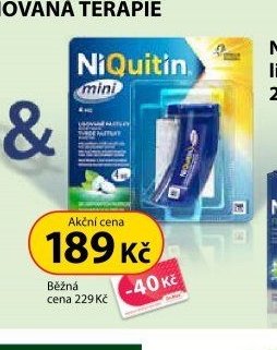NiQuitin mini 4 mg, lisované pastilky, 20 pastilek