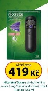 Nicorette Spray s příchutí lesního ovoce 1 mg/dávka orální sprej, roztok