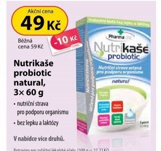 Nutrikaše probiotic natural, 3x 60 g
