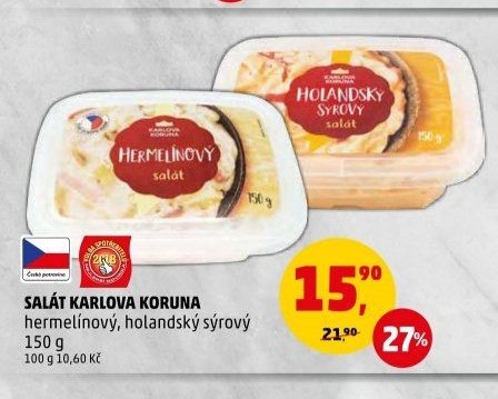 SALÁT KARLOVA KORUNA hermelínový, holandský sýrový - Penny Market aktualniletaky.eu