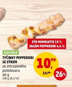 TYČINKY PEPPERONI SE SÝREM - Penny Market aktualniletaky.eu