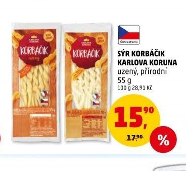 Sýr korbáčik Karlova Koruna - Penny Market aktualniletaky.eu