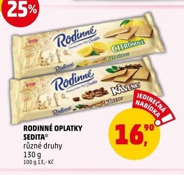 Rodinné oplatky Sedita různé druhy - Penny Market aktualniletaky.eu