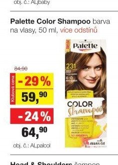 Palette Color Shampoo barva na vlasy