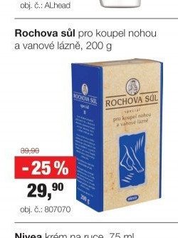 Rochova sůl pro koupel nohou