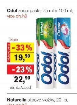 Odol zubní pasta, 75 ml a 100 ml