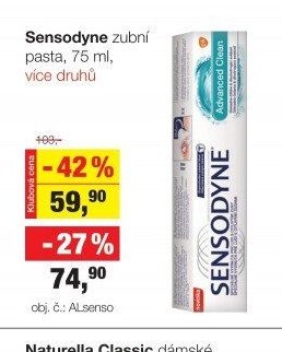 Sensodyne zubní pasta, 75 ml