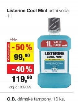 Listerine Cool Mint ústní voda, 1 l