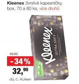 Kleenex 3vrstvé kapesníčky, 70 a 80 ks