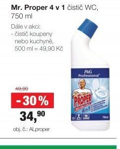 Mr. Proper 4 v 1 čistič WC, 750 ml