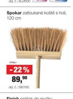 Spokar zatloukané koště s holí, 120 cm