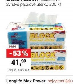 BALsoft BLOCK víceúčelové papírové utěrky