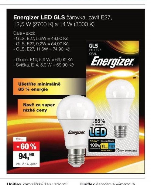 Energizer LED GLS žárovka