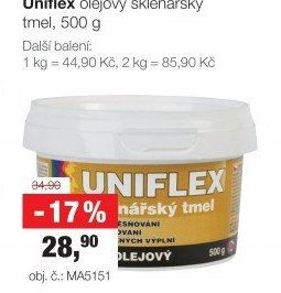 Uniflex olejový sklenářský tmel