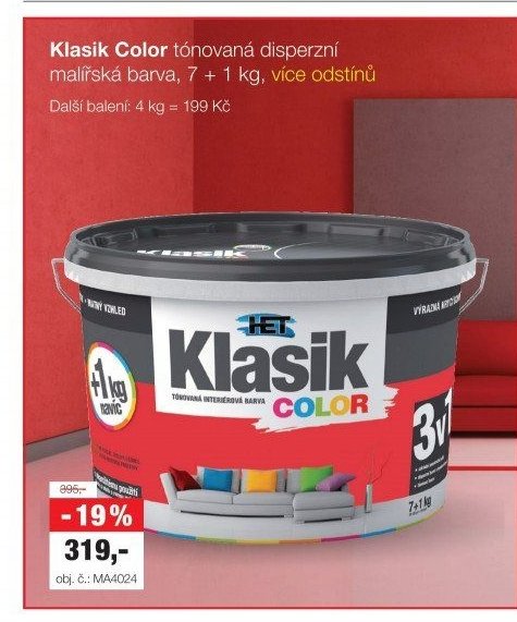 Klasik Color tónovaná disperzní malířská barva