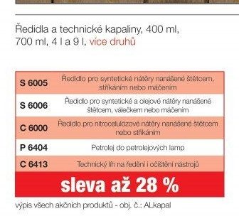 Ředidla a technické kapaliny