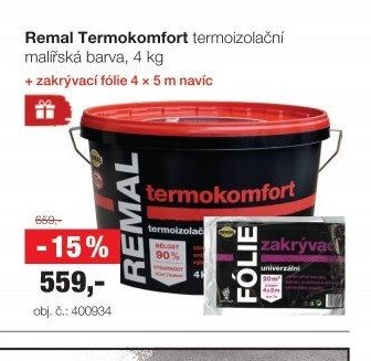 Remal Termokomfort termoizolační malířská barva, 4 kg
