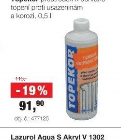 Topekor prostředek k ochraně topení proti usazeninám a korozi, 0,5 l