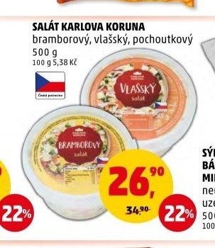 SALÁT KARLOVA KORUNA bramborový, vlašský, pochoutkový - Penny Market aktualniletaky.eu