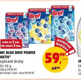 WC BLOK BREF POWER AKTIV vybrané druhy 3x 50 g - Penny Market aktualniletaky.eu