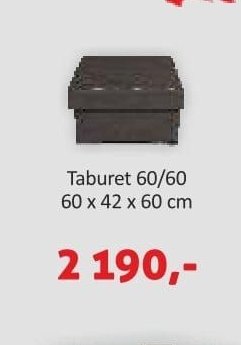 Taburet 60/60 60 x 42 x 60 cm