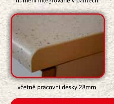 včetně pracovní desky 28mm