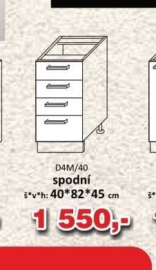 D4M/40 spodní skříňka