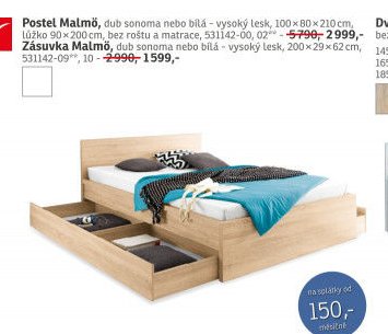 Postel Malmö, Zásuvka Malmö