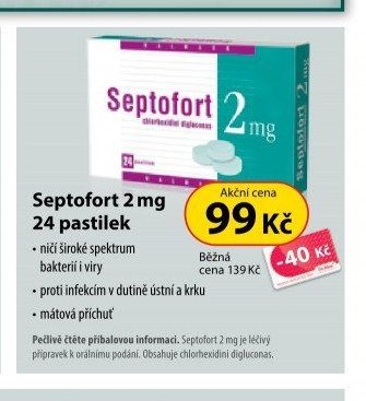 Septofort 2 mg 24 pastilek