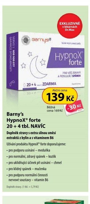 Barny's HypnoX forte 20 + 4 tbl. NAVÍC