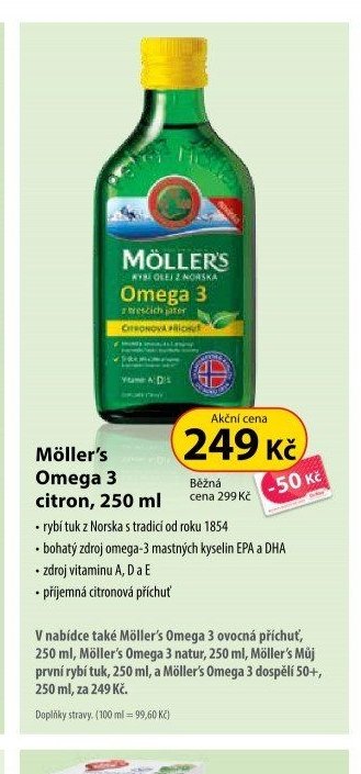 Möller's Omega 3 citron, 250 ml