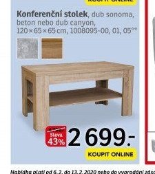 Konferenční stolek, dub sonoma
