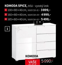 KOMODA SPICE, bílá