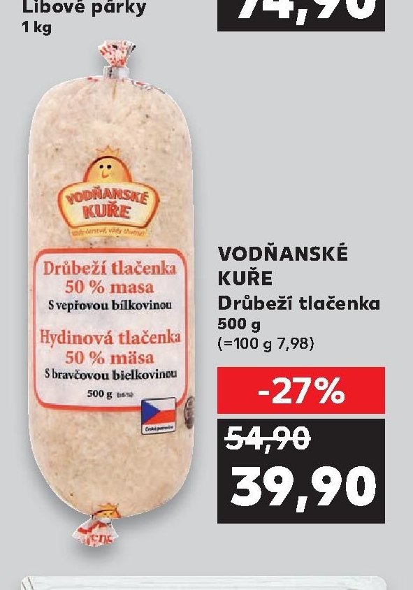 VODŇANSKÉ KUŘE Drůbeží tlačenka