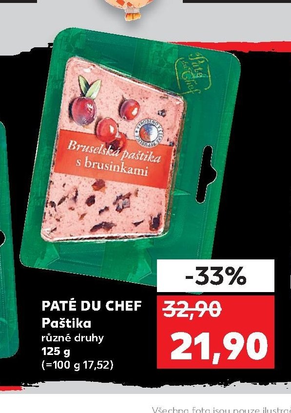 PATÉ DU CHEF Paštika různé druhy