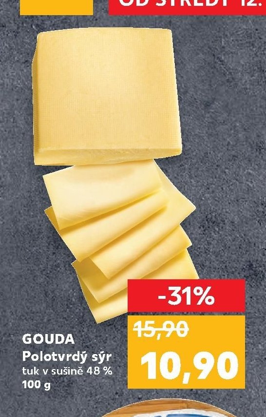 GOUDA Polotvrdý sýr