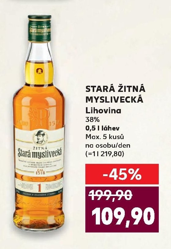 STARÁ ŽITNÁ MYSLIVECKÁ Lihovina