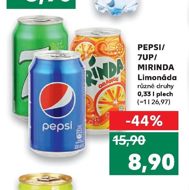 PEPSI/ 7UP/ MIRINDA Limonáda