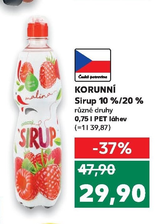 KORUNNÍ Sirup 10 %/20 %